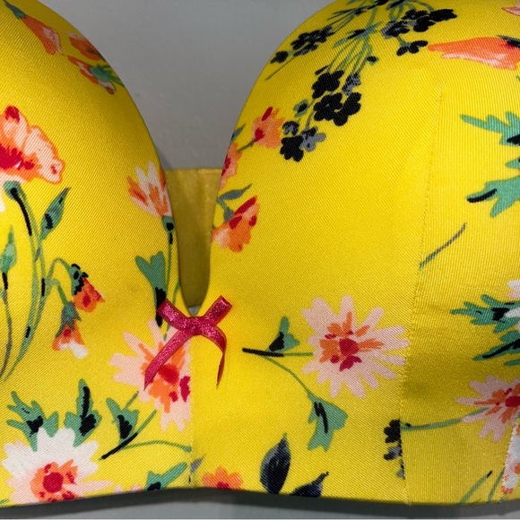 Cacique Simply Wire Free Plunge Bra Floral - Picture 5 of 13